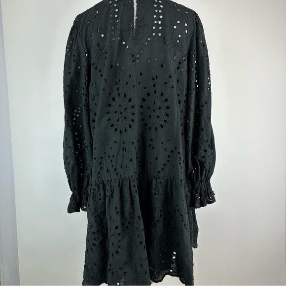 ELOQUII Black Eyelet Mini Dress Size 18 - Picture 10 of 13